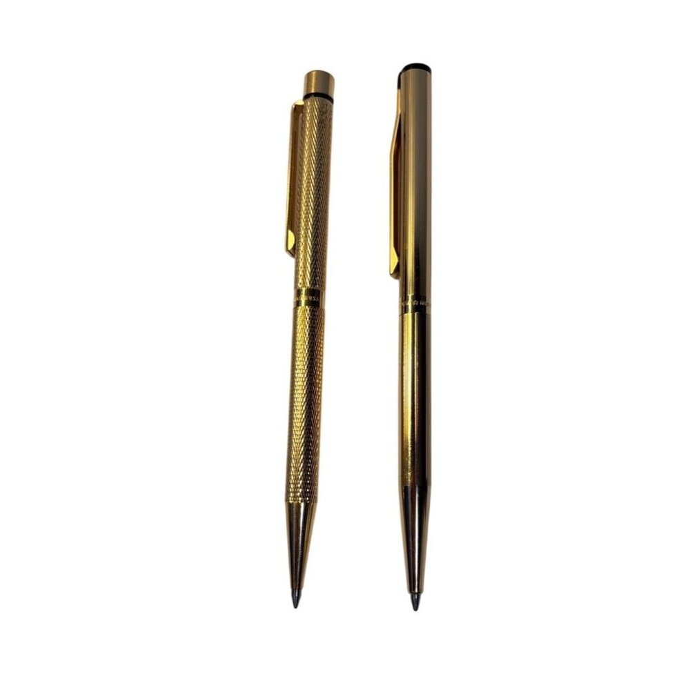 Sheaffer Pen and Pencil Set Gold Electroplated With Textured & Smooth Lady